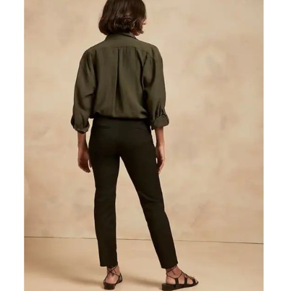 NWT Banana RepF Sloan Slim Ankle Pant 00P 24P Black F89 - Picture 2 of 4